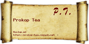 Prokop Tea névjegykártya